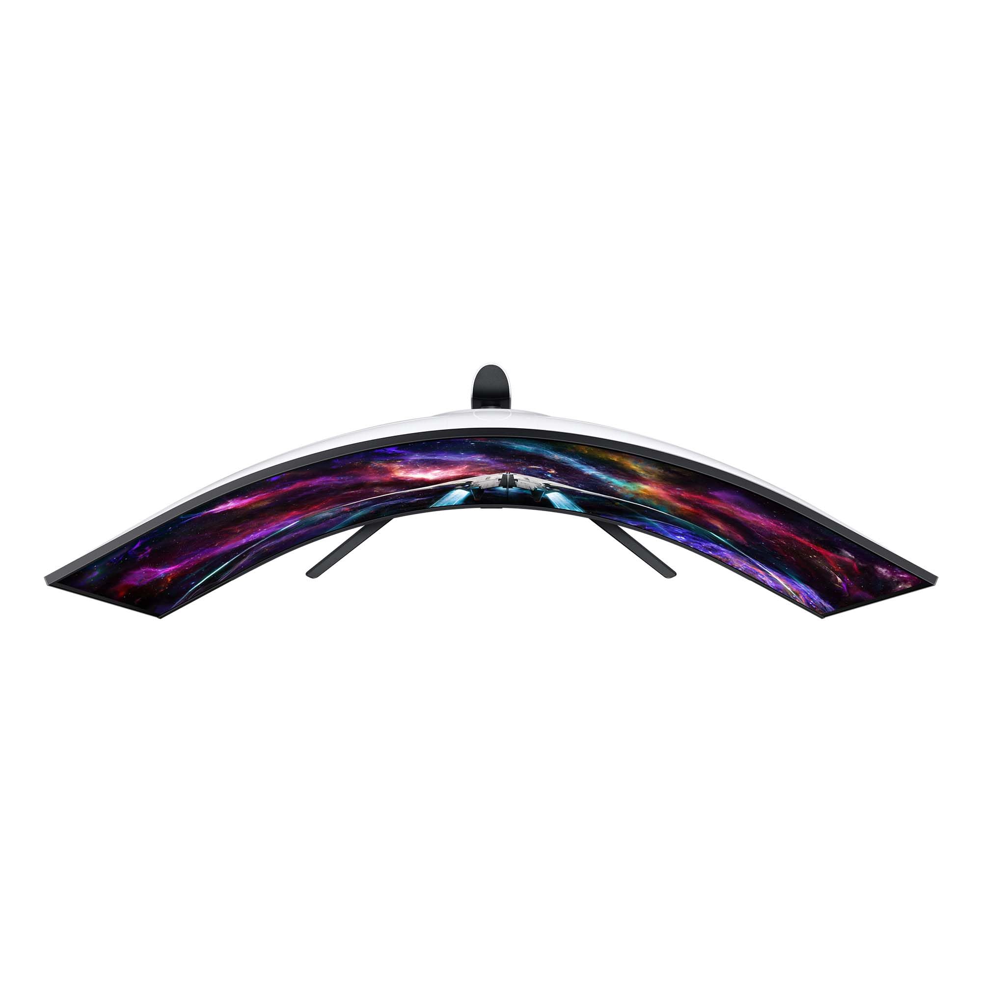 Samsung Odyssey Neo G95NC Curved Gaming Monitor, 57 Zoll, VA-Panel, 7.680 x 2.160 Pixel, Quantum Mini LED, Freesync Premium Pro, Bildwiederholrate 240 Hz, Reaktionszeit 1 ms (G/G), Weiß