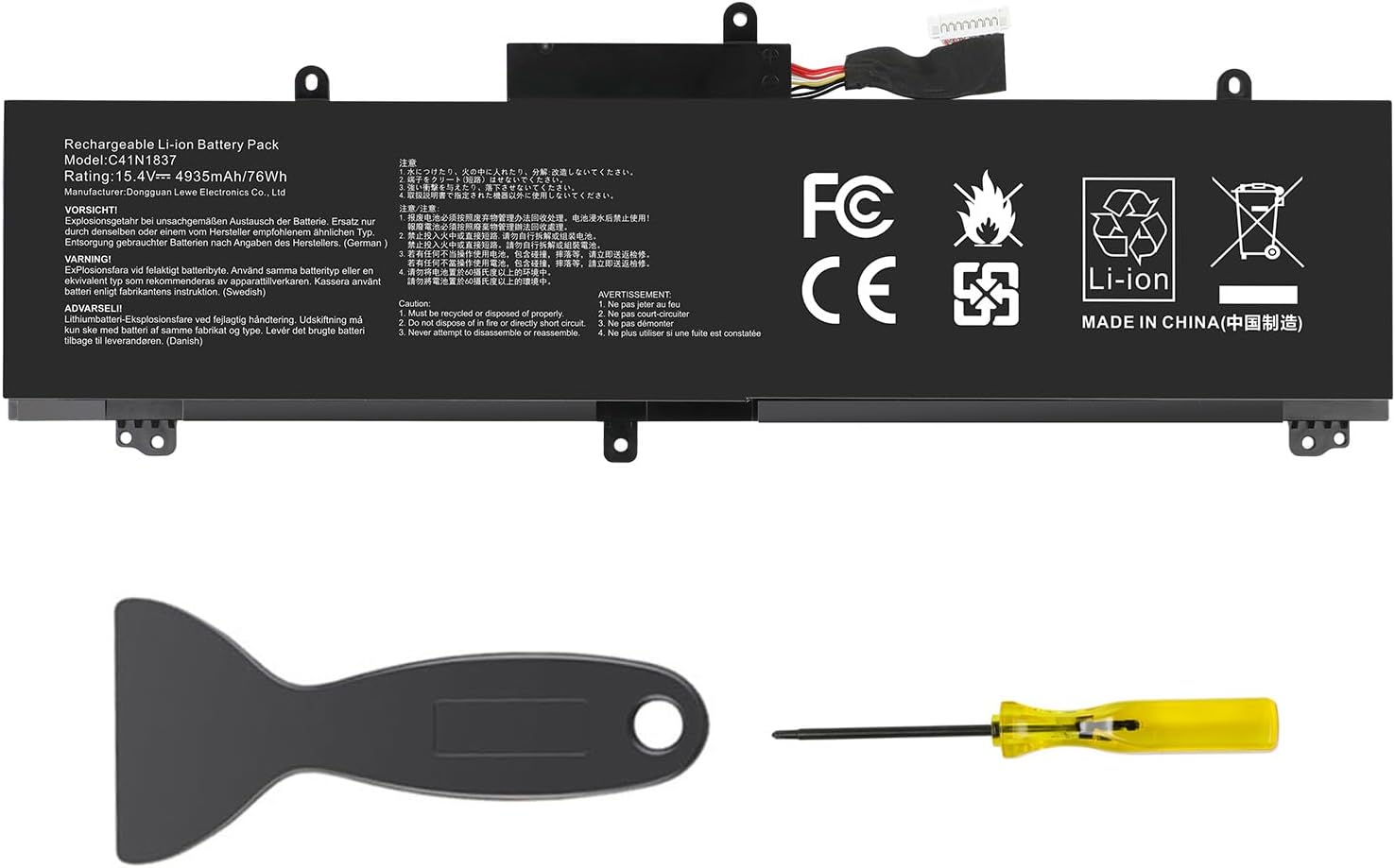 Product image of TREE.NB 76Wh C41N1837 Laptop Battery for ASUS ROG Zephyrus GA502 GA502D GA502DU GA502GU GA502IV GU502 GU502DU GU502GV GU502LU GU502LW GU502LV GX502LXS GX502GV GX502GW GU532 GX532 GX532GV GX532GW