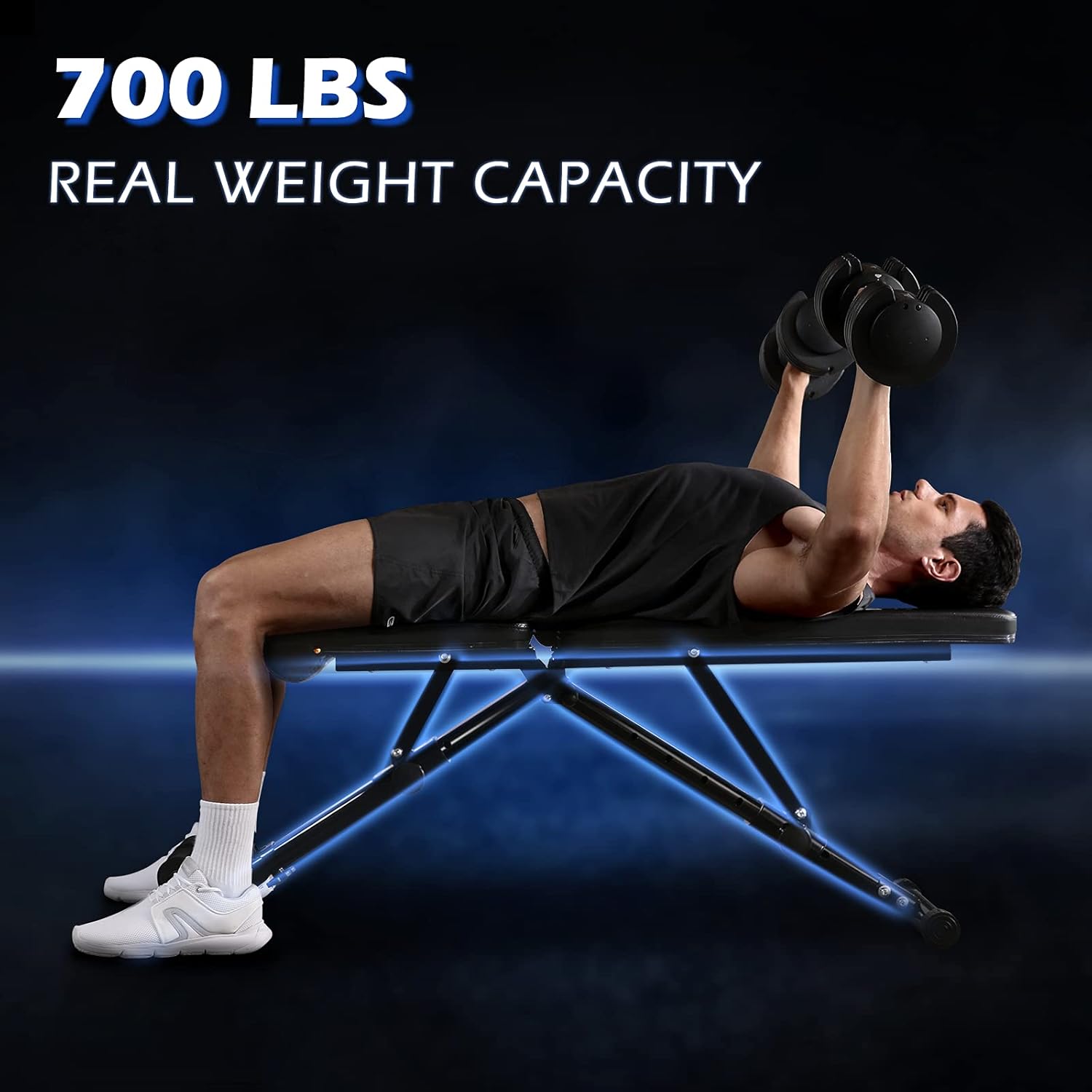 FLYBIRD Weight Bench, Adjustable Strength Training Bench for Full Body Workout with Fast Folding-New Version : Sports & Outdoors