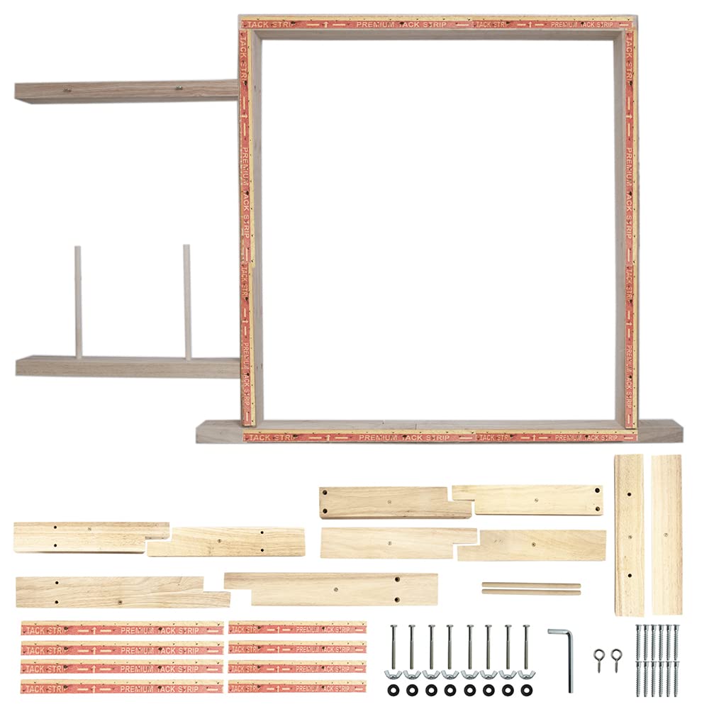 Tufting Frame, Wooden Tufting Frame Sewing Table Top Frame for Electric Carpet Guns Tabletop Display DIY Crafts Table Stand Frame Embroidery Stand Sewing Tools
