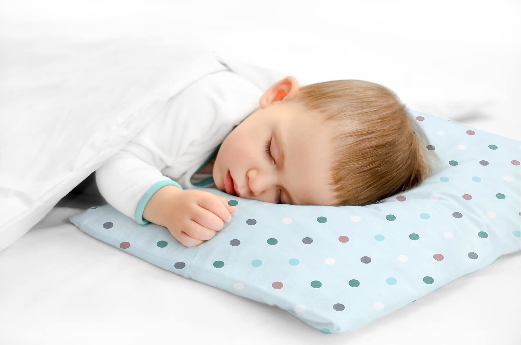 Lot de 2 Oreiller Enfant Taie D'Oreiller, Coussin 18 Mois, Housse Bébé 100% Coton, Machine à Laver