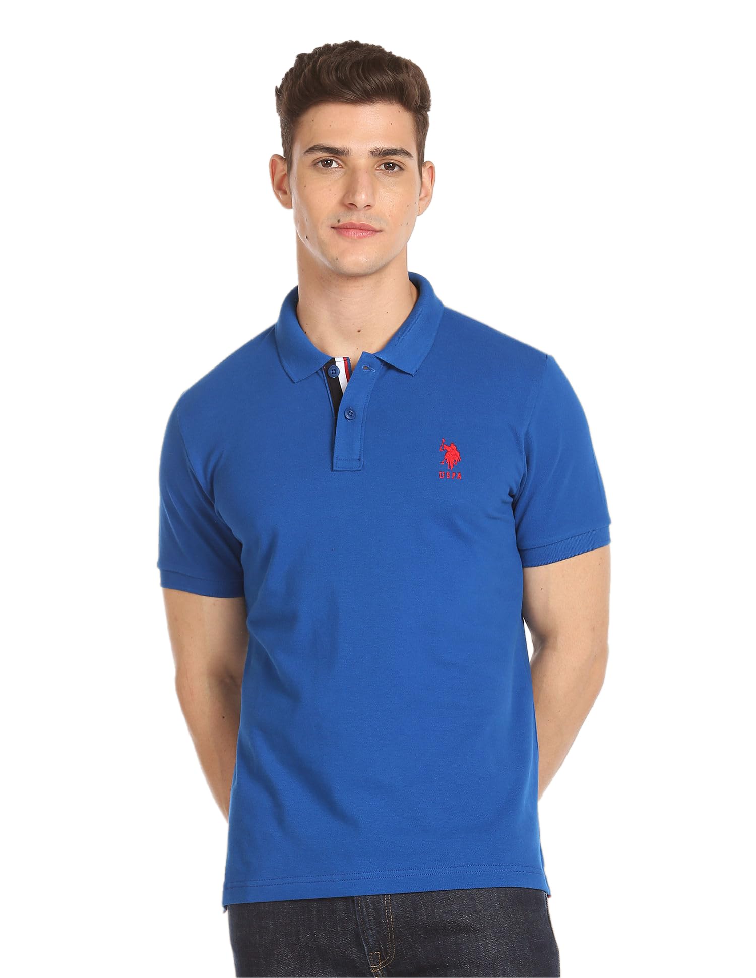 u.s. polo assn. Men's Slim Fit Polo Shirt (USTSHF0136_Blue-picture-25
