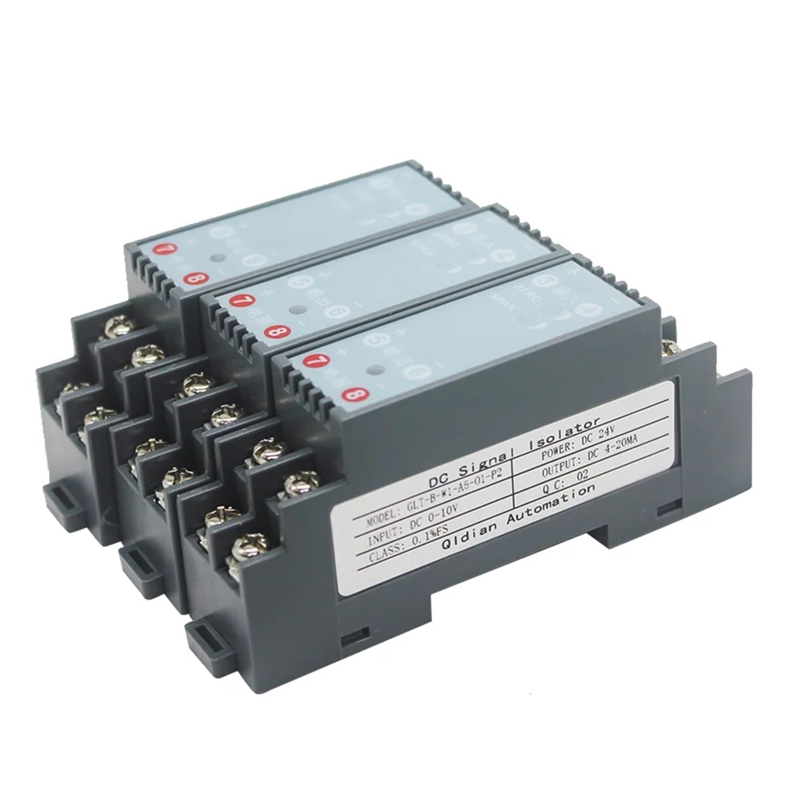 PVTLCYBI 4-20mA Signal Isolator 0-10v to 4-20ma Signal Converter Isolator 4 20ma to 0 10v Analog Signal Converter DC24V Signal Isolator(-10 TO 10MA INPUT_4-20MA_DC24V)