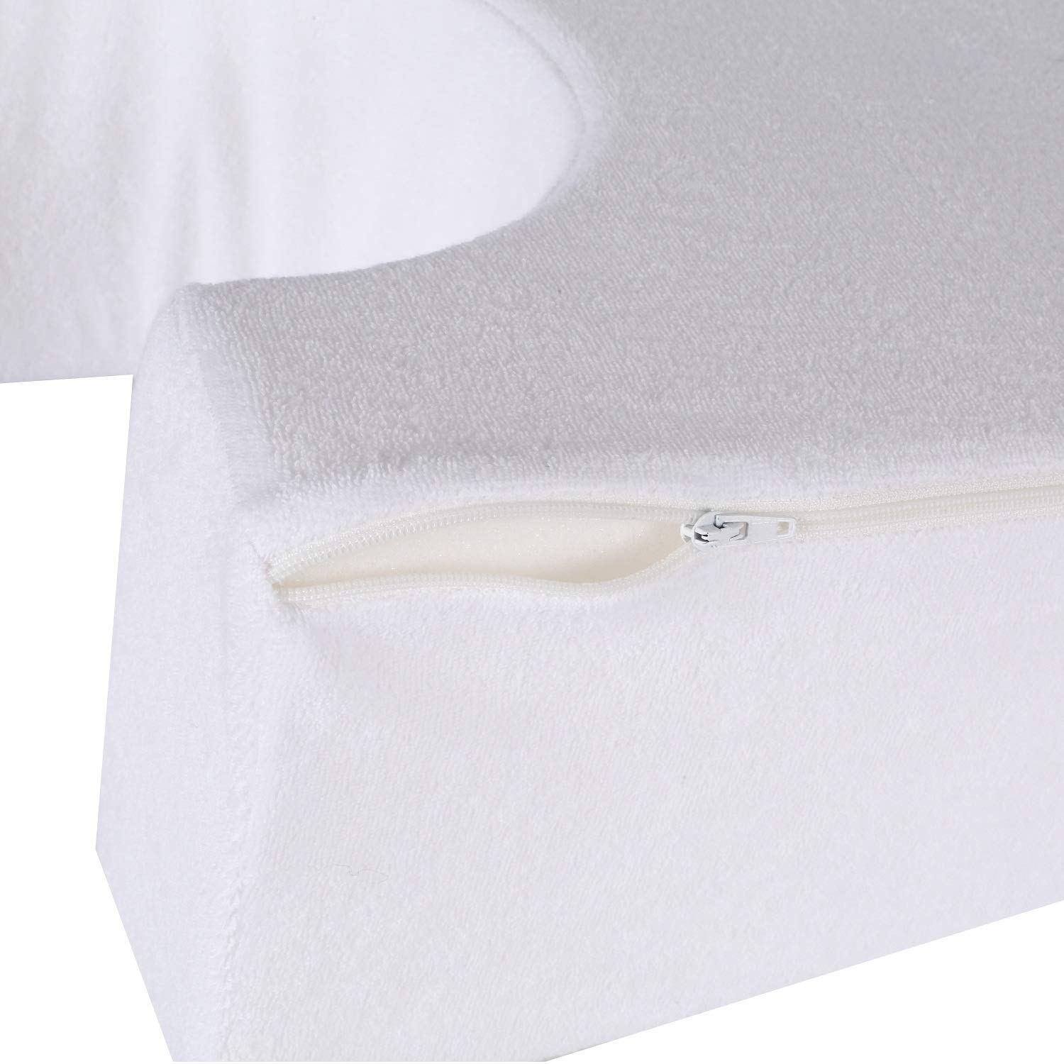 Metron Face Down Pillow For Sleeping Lying Face Down For Massage Post Surgery Or Reduce Pressure & Corrects Spine Positionfor Men & Cut Designed Side For Women,Size Large Light Grey - Polycotton - Image 4 thumbnail