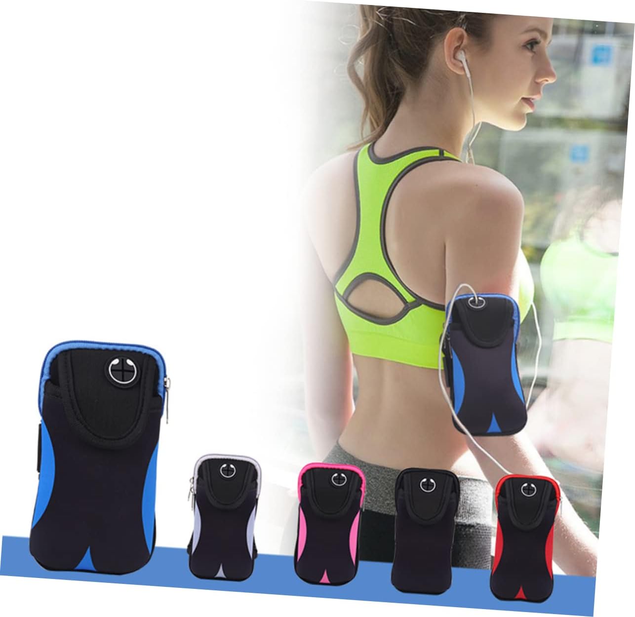 Mobile Phone Bag Sports Armband Sweatproof Arm Package Fitness Cell Phone Bag Key Holder Pouch