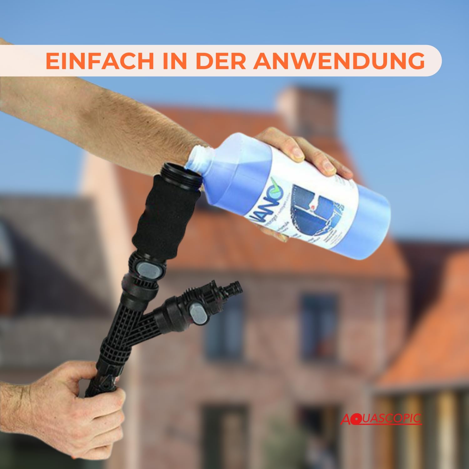 TELESKOPSTANGE 7,2 M Set für solaranlagen und Fenster - teleskopstiel wassergefüllte - Telescopic Pole