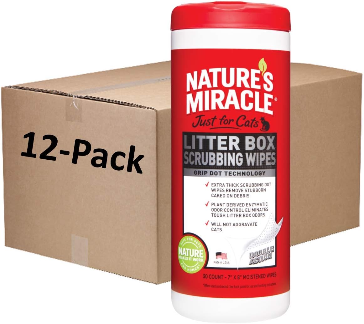 Nature's Miracle Just for Litter Box Scrubbing Wipes Pet