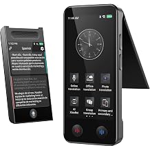 Language Translator Device, Upgraded Detachable Dual Screen AI Translator, Premium Bilingual Real-Time Voice Translation with 150 Languages, Online&Offline&Photo Translate for Business Learning Travel