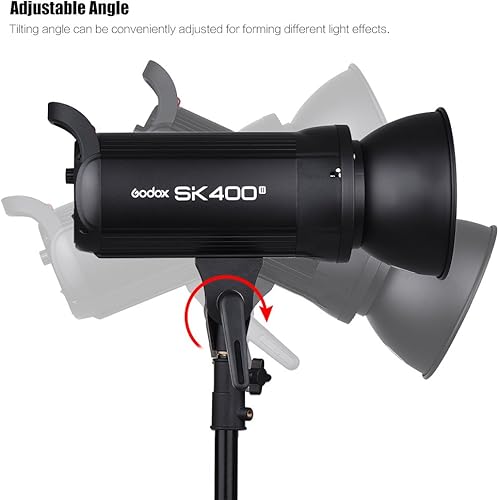 Miniatura 7 de Godox SK400II Profesional Compacto 400Ws Estudio Flash Luz Estroboscópica Godox 2.4G Inalámbrico X Sistema GN65 5600K con 150W Modelado Lámpara para