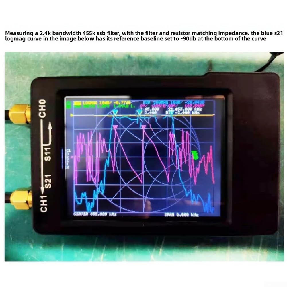 Handheld Vector Network Analyzer 1,5 GHz Reichweite für Mini-VNA-Gerät für RF-Signalprüfung für Smith-Diagramm Phasenverzögerung Datenspeicherung