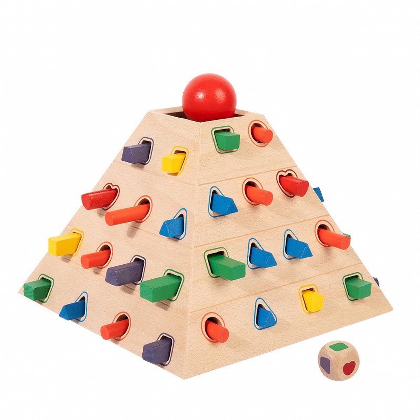 Aus pyramide zum stecken | steckspiel mit Würfel, ab 3 Jahren, Sortierspiel, für Zuhause, Kita, Klassenzimmer,