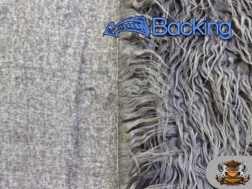 Miniatura 3 de Piel sintética larga de pelo sintético de oveja mongol, tela gris  64 pulgadas de ancho, vendido por The Yard