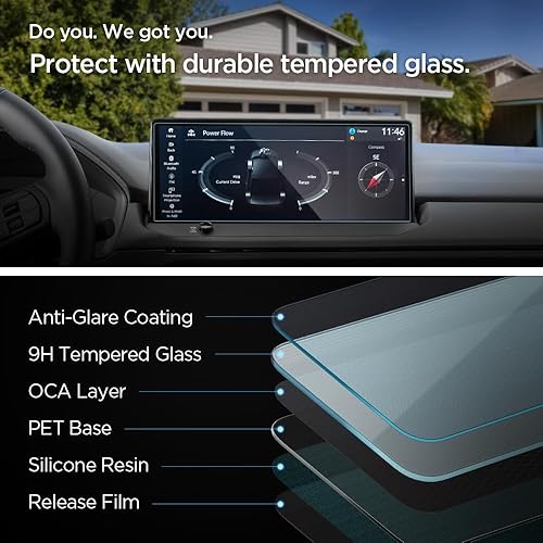 Miniatura 3 de Spigen Protector de pantalla de vidrio templado GlasTR Slim diseñado para Honda Accord (20232024) Pantalla táctil de tablero de instrumentos de 12.3