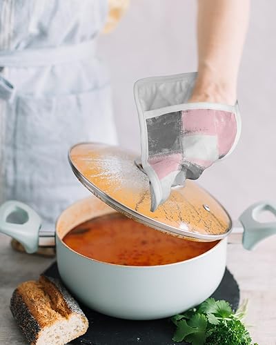 Miniatura 4 de Graffiti Art - Juego de 2 agarraderas para cocina, antideslizantes y aislantes de calor, juego de agarraderas de tela de toalla con bolsillo,