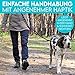 HUND IST KÖNIG Hundeleine verstellbar 2,3m | Robuste Hunde Leine mit Sicherheitskarabiner | Runde Führleine Hund mit Lederkappen | Leine Hund 3-Fach verstellbar für große Hunde
