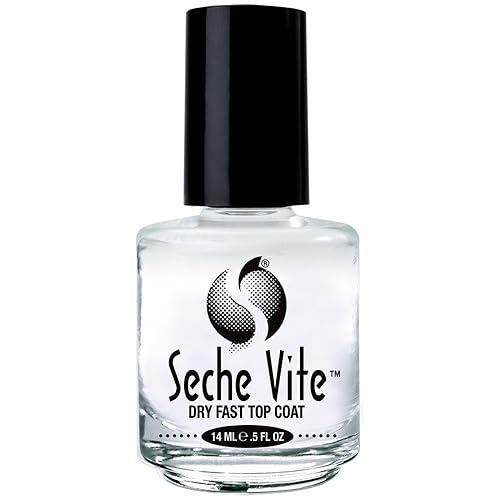 Seche Vite Dry Fast Top Coat en caja de 0.5 onzas (0.5 fl oz) (paquete de 6)