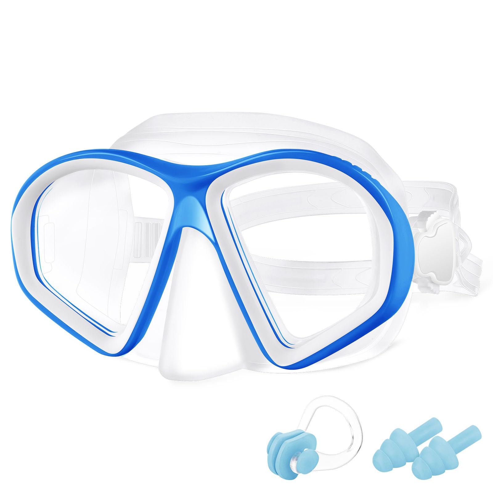 Flintronic Mascara Buceo Niños, Gafas Buceo Niño, Fun Set de Snorkel, Máscara de Buceo, Anti-Fugas Mascara Snorkel con Tapa de Nariz, Vidrio Templado Gafas de Natación Niños, para 4-12 Años