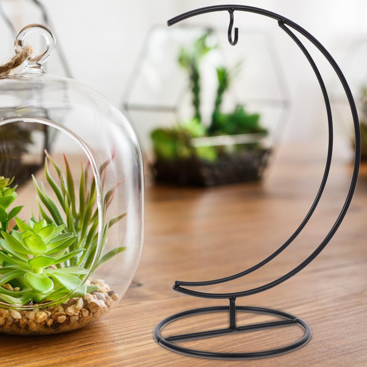 PRETYZOOM Supporto Pensile in Ferro Per Ornamenti Decorativi Con Gancio Per Piante Sospese E Globo in Vetro Stand Espositivo Per Casa Ufficio Eventi 10X4.9X4.9 Pollici