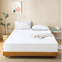 Fitted Sheet 100% Egyptian Cotton 600 Thread Count 12"/30CM Extra Deep Pocket Bottom Sheets Satin White Grey Luxury Bed Sheets Double King Superking Size White, Super King