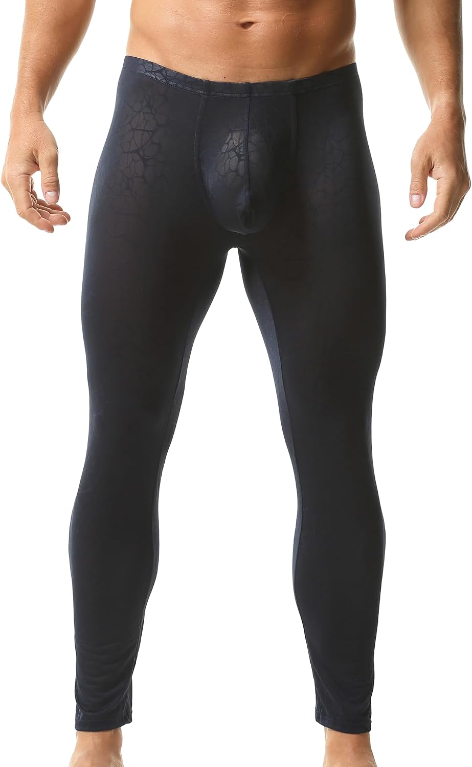 QiaTi Men's Tight Long Underwear Sexy Long Pants Soft Compression Leggings for Men