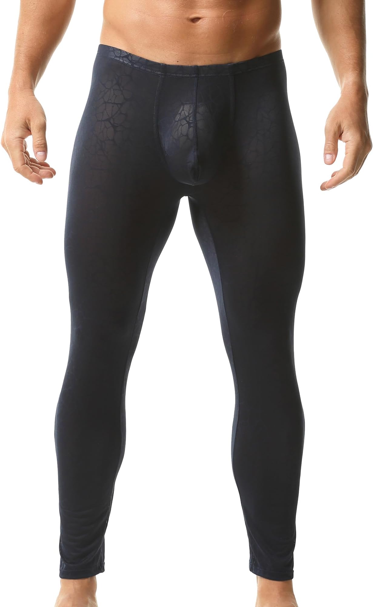 – Mens Activewear Leggings See Through Long Solid Tight Pants Lace Leggings Yoga Pants
