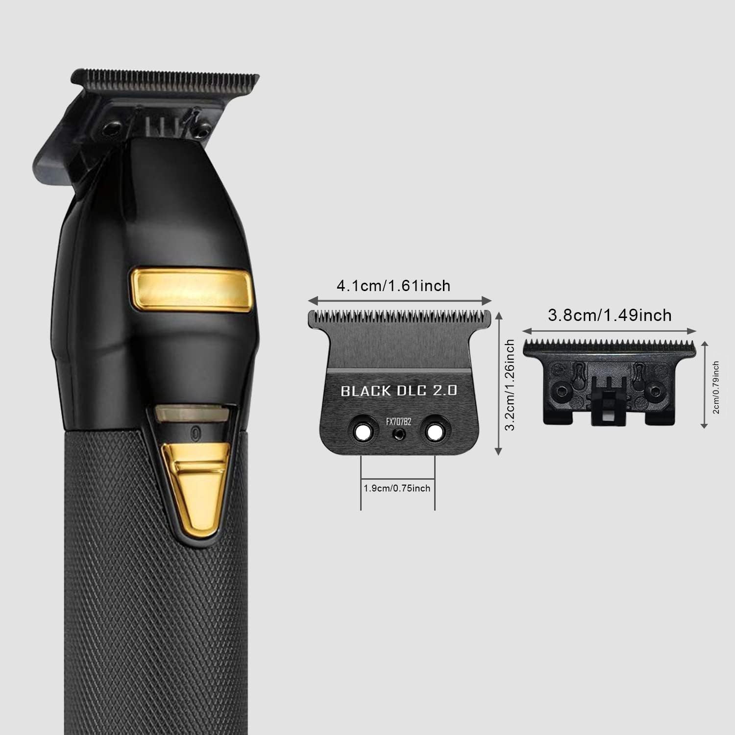 Lama di ricambio FX707B2 DLC 2.0 - Compatibile con tosatrici BaByliss FX787, FX726 e lama DLC 2.0 (FX707B2)