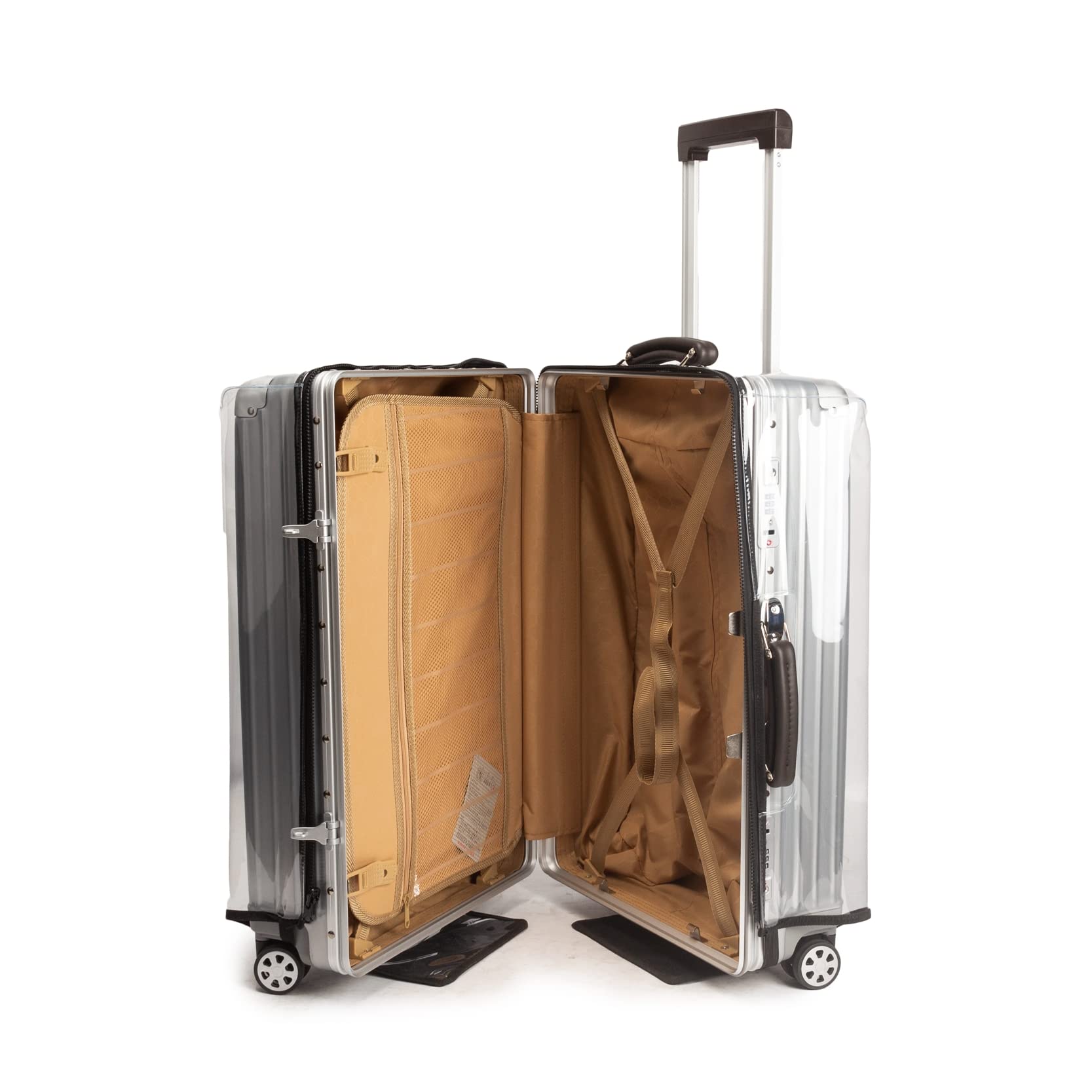 TEA&YOUOriginal Luggage Cover with Easy-Access Zipper Popular Transparent Waterproof And Damage Resistant (30 inches)