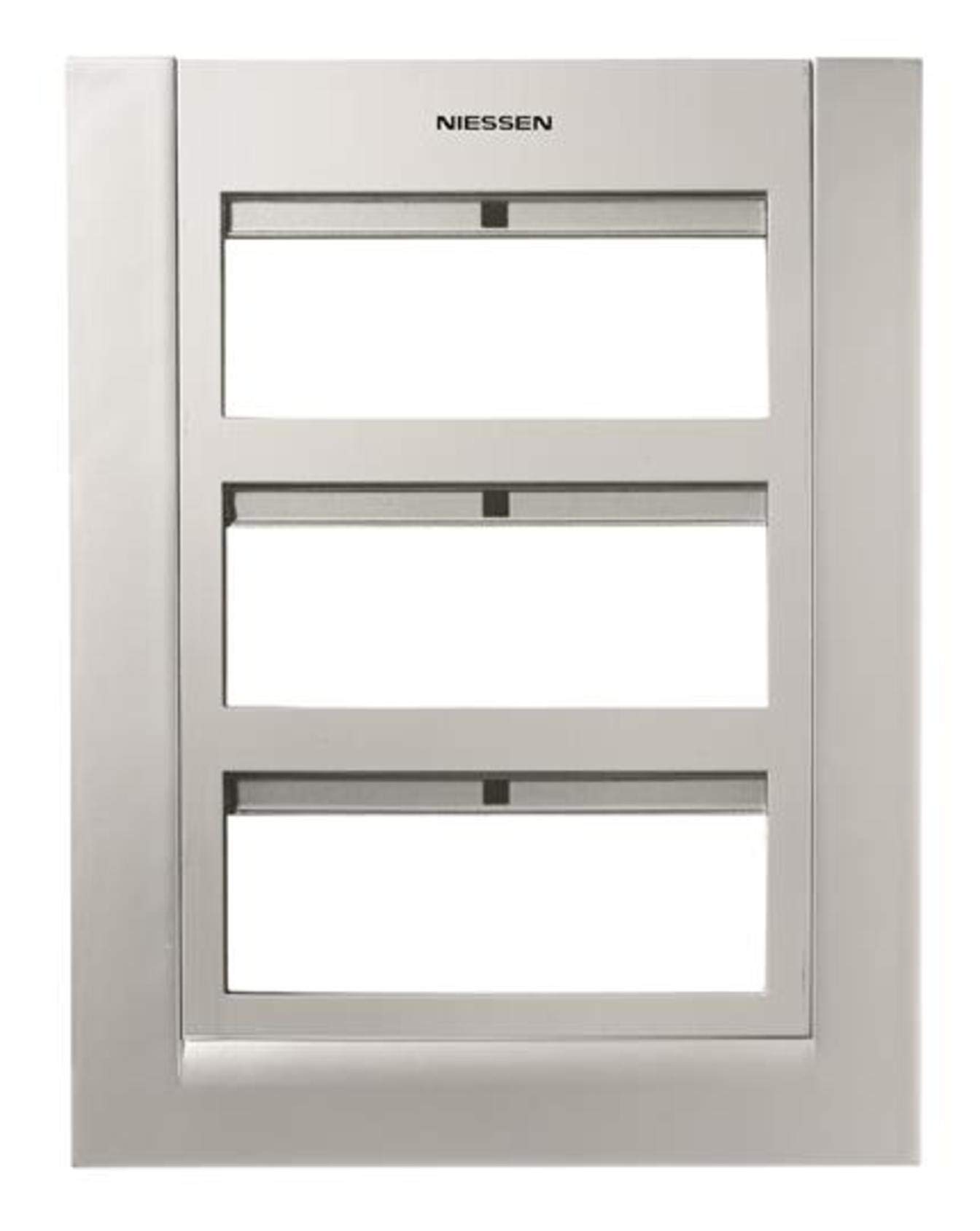 Télécommande plaque 18 modules Niessen centralizacion argent pour boîtier domotique encastrable