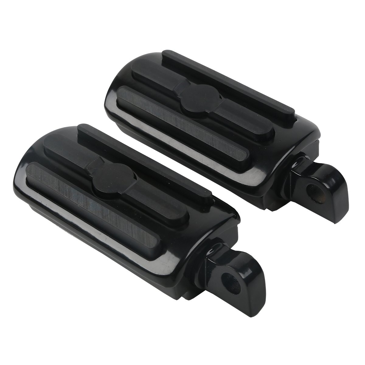 10mm Highway Fußrasten Kompatibel mit Harley Road King FLHR 1995-2020 Road Glide 2015-2020 (Schwarz)