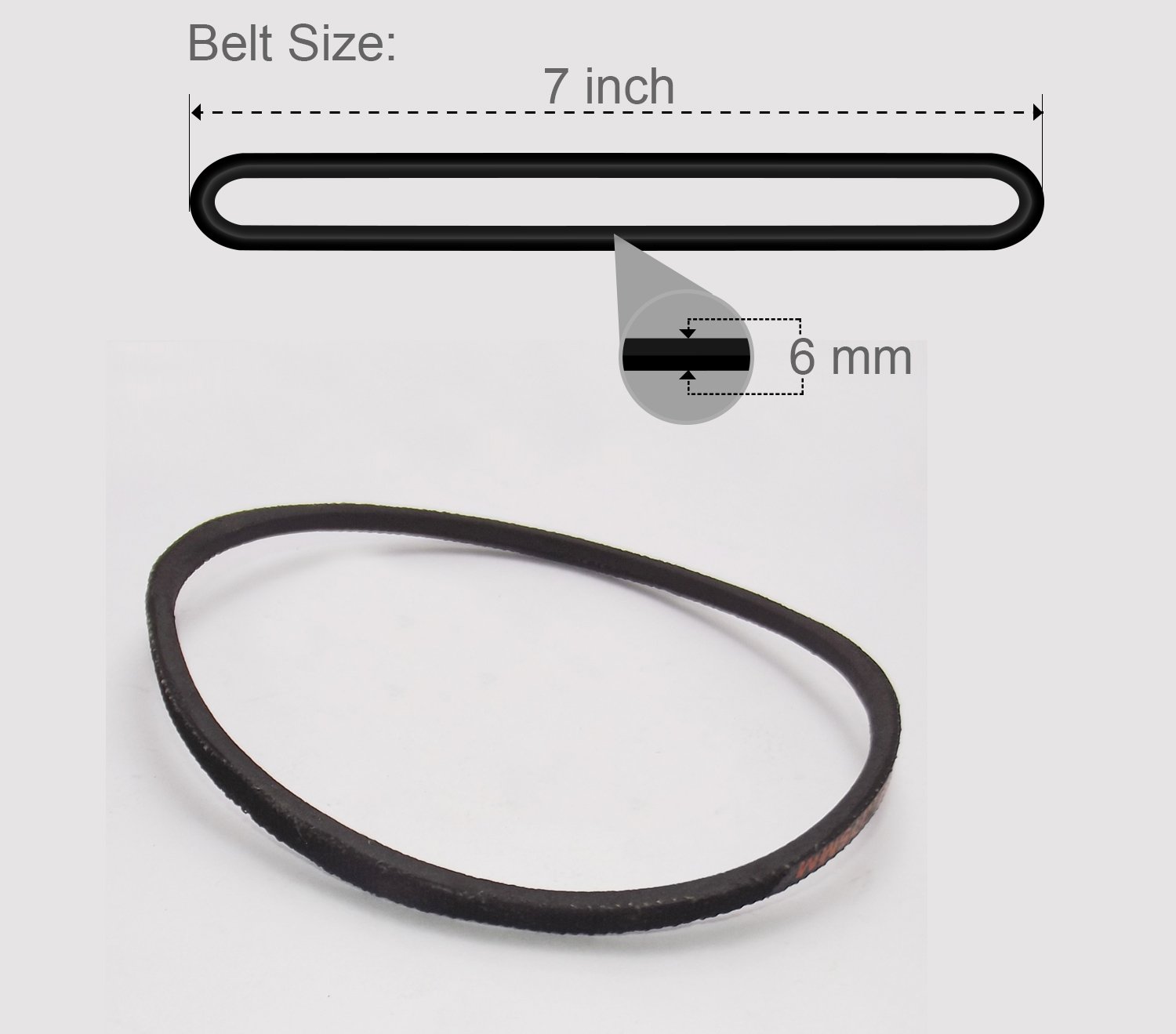 BELT FOR DOMESTIC SEWING MACHINE MOTOR- BEST QUALITY- UNIVERSAL- 2pcs — Amazon image 3