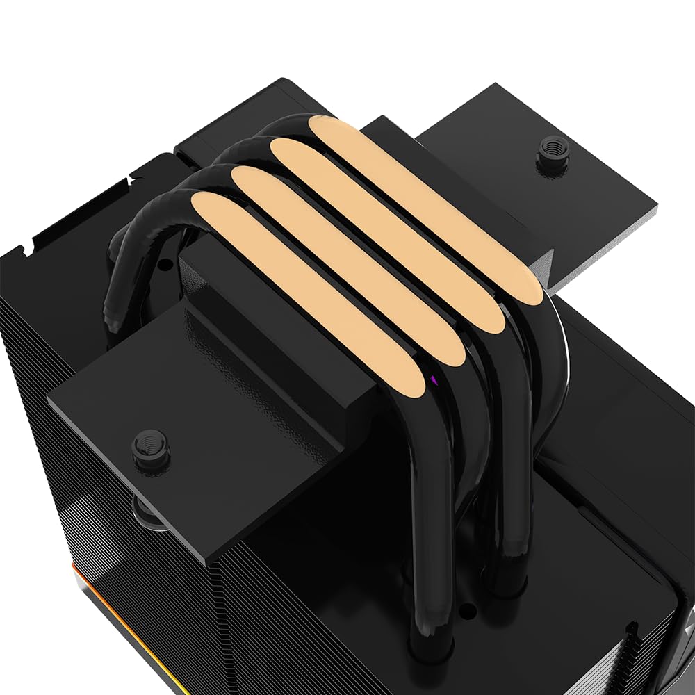 Jungle Leopard KF400 ARGB CPU Cooler, 4Heat Pipe Direct Contact Process, 1800RPM PWM Fan Air Cooler 220W TDP, for Intel LGA 2011/115X/1200/1366/1700/2066 (White