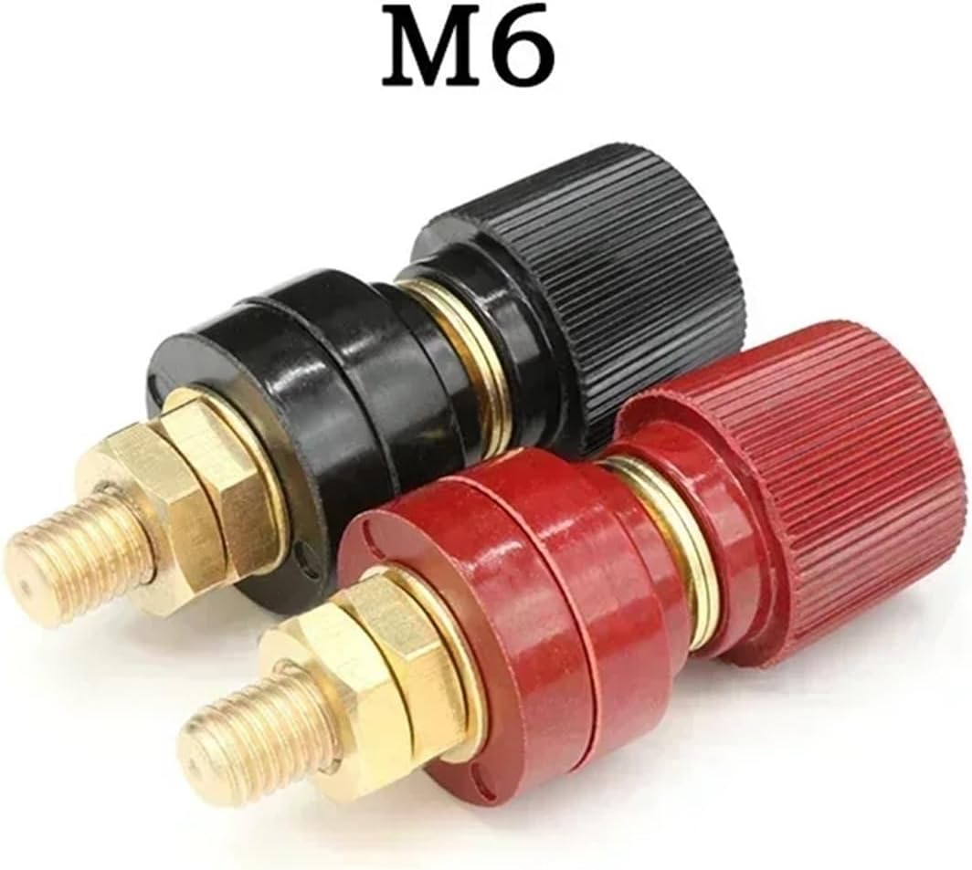 Power Distribution Block 20pairs Wire Binding Post Thread Screw Black+Red Set Weld Inverter Clamp Power Supply Splice Connect Battery Terminal for Auto Boat Marine Solar(M10 Set)