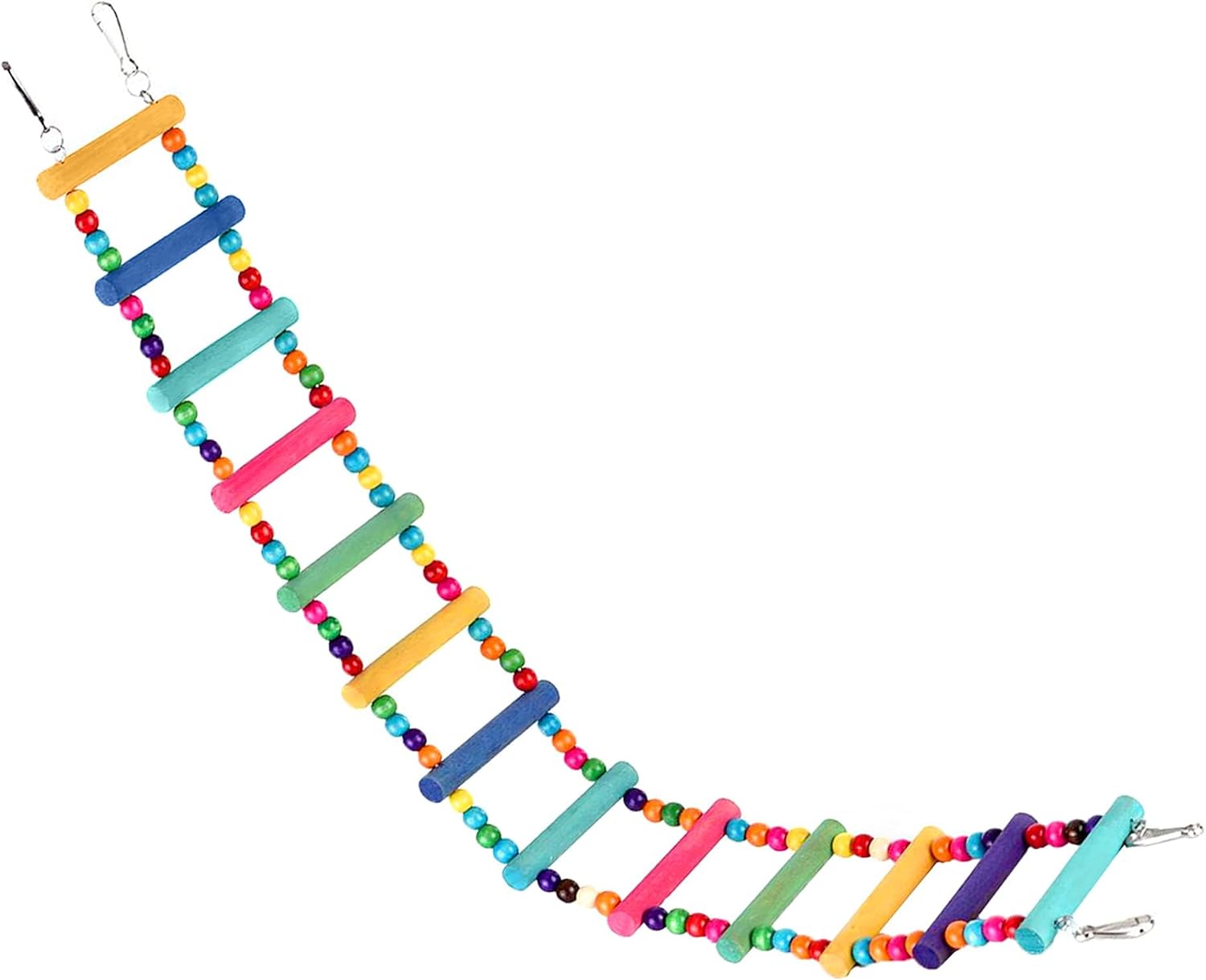 SunGrow Bird Ladder Bridge, 31x4 Inches, Raw Wood and Edible Dye, Suitable for Small to Medium Birds, 1 Piece image 2