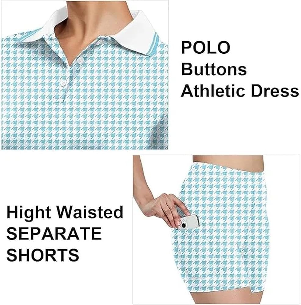 Womens Summer Mini Dresses Polo Short Sleeve Shift Short Dress Tennis Golf Athletic Casual Travel Clothes