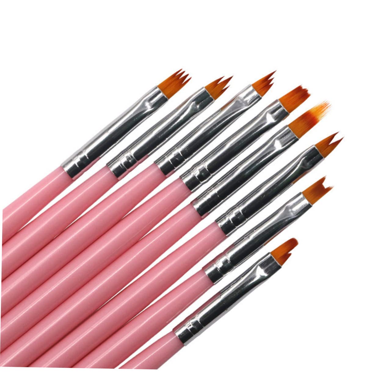 WRITWAA 8pcs Handle Nail Brush Professional Manicure Nail Painting Tools for Home Salon Use Lightweight Durable Design present Enthusiasts