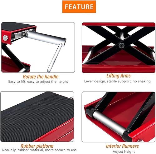 Miniatura 5 de Elevador de tijeraelevación media de tijera (rojo, ancho, 8099)