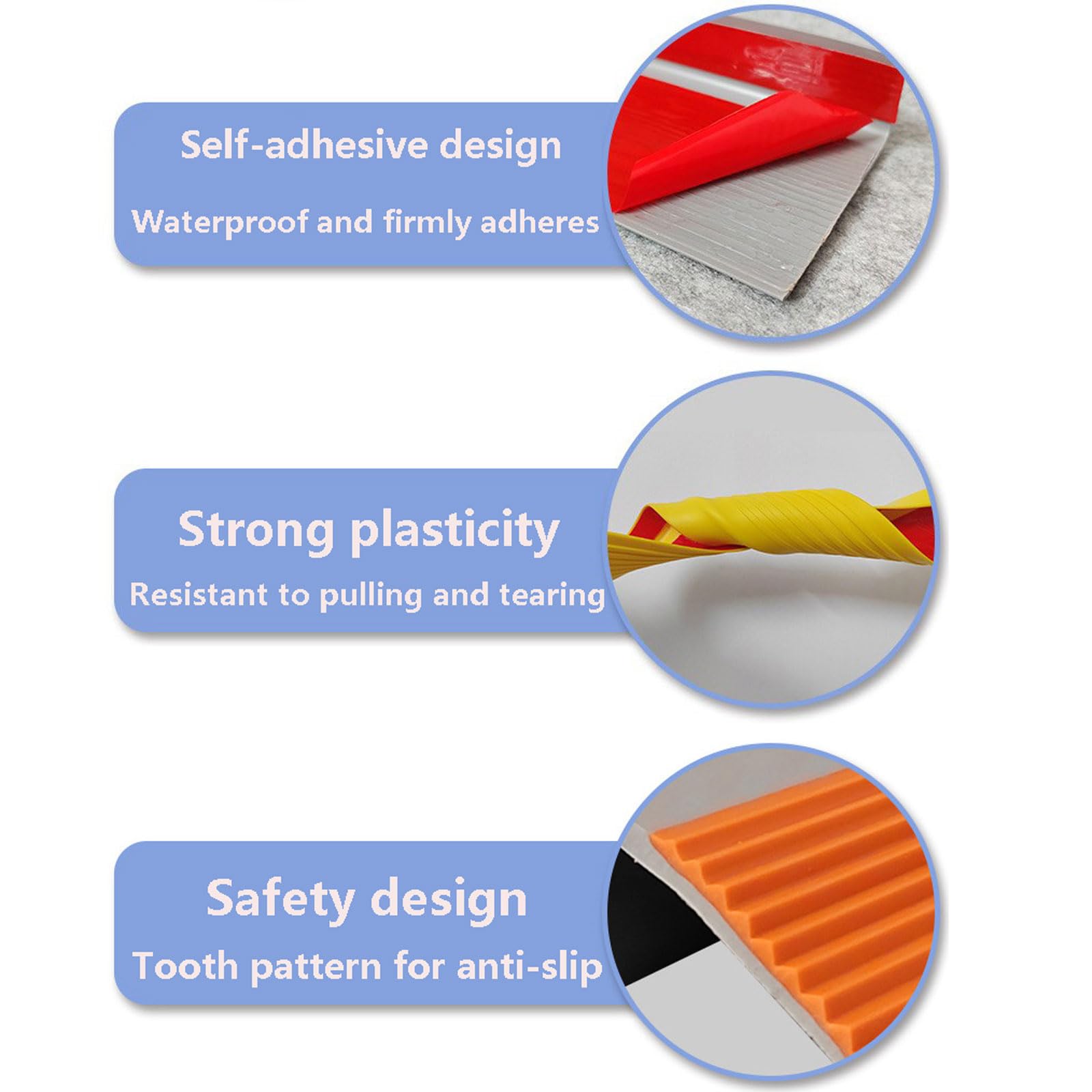 Borde antideslizante para escalera, 5 x 2,5 cm, protector de borde de PVC en forma de L para alfombras de madera laminada, peldaños antideslizantes y tira de seguridad autoadhesiva para escalones y
