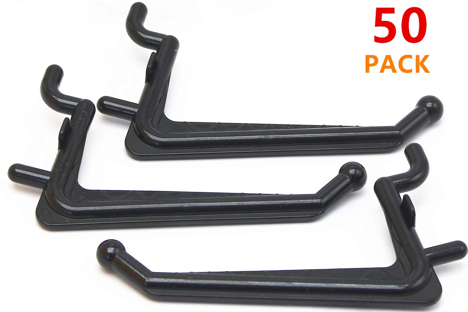 Colorstorm CM82001 50PK PegBoard Hooks 2.5 inch Peg Hook Kit Organizer Assortment Hooks (50 PK)