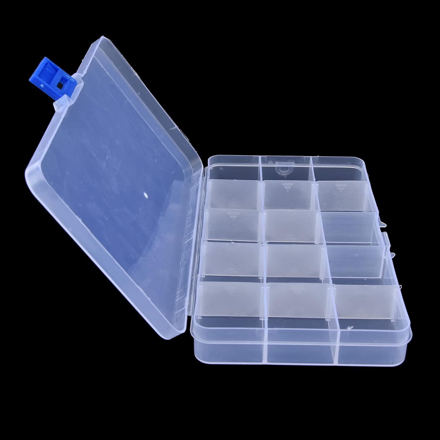 VINGVO Bead Storage Box, Jewelry Organizer Box, Bead Container with Adjustable Dividers & Transparent Cover, Ideal for Beads, Earrings, Necklaces & Fish Hooks, Small Parts