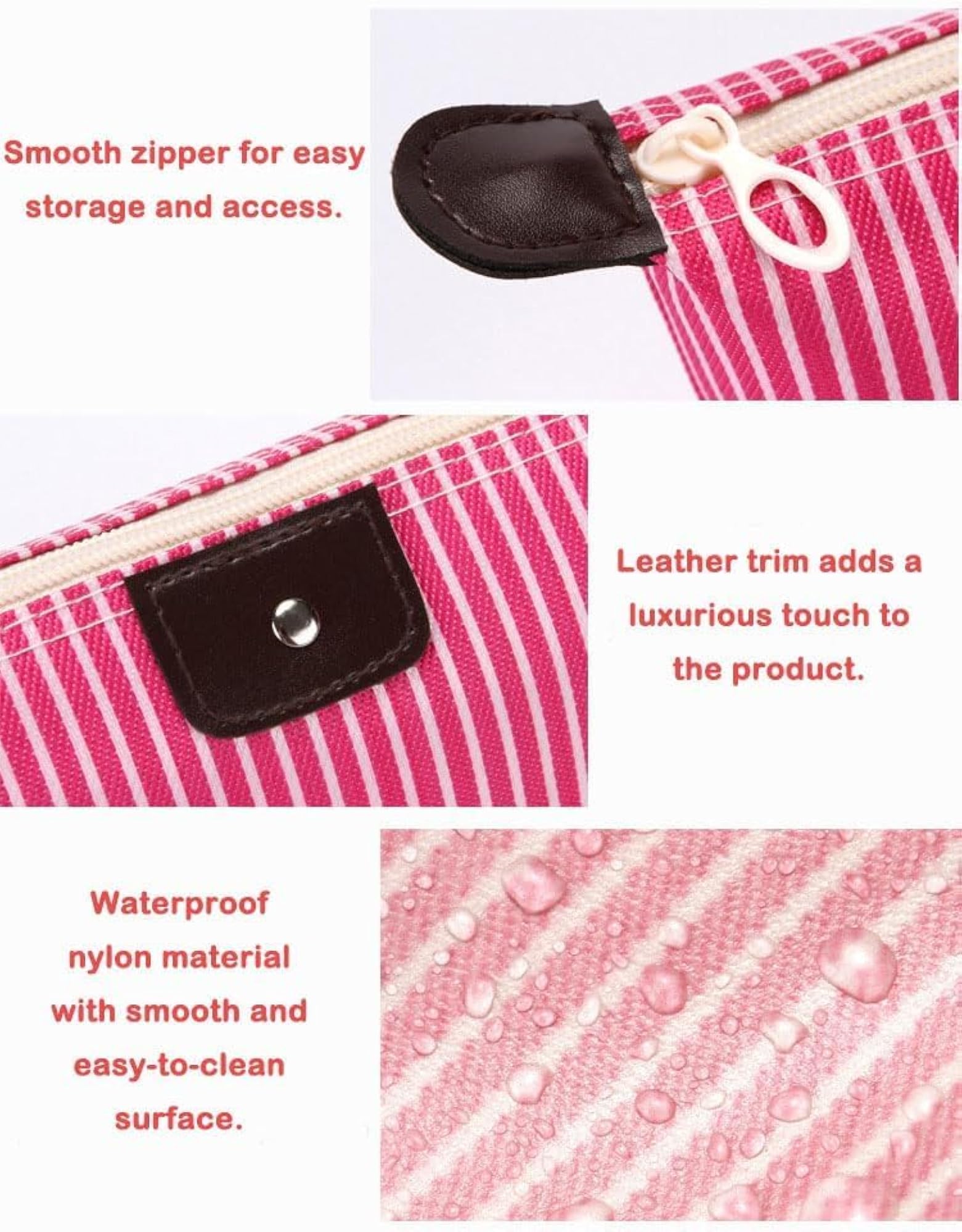 3 PCS Cute Makeup Pouch Bag Set for Women, Travel Organiser