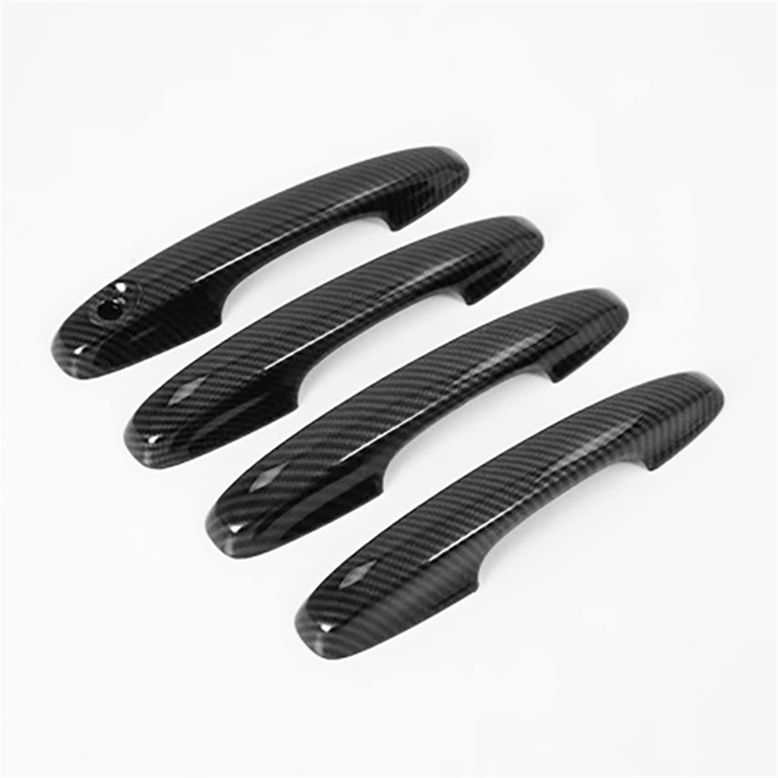 Qwqthgs 4 Car Exterior Door Handle Cap For Focus Mk2 Mk3 Pcs Black/Silver Car Door Handle Cover Catch Cap Decoration Trim(4)