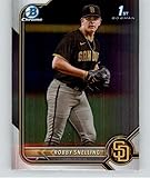 2022 Bowman Chrome Draft #BDC-82 Robby Snelling San Diego Padres RC Rookie MLB Baseball Trading Card