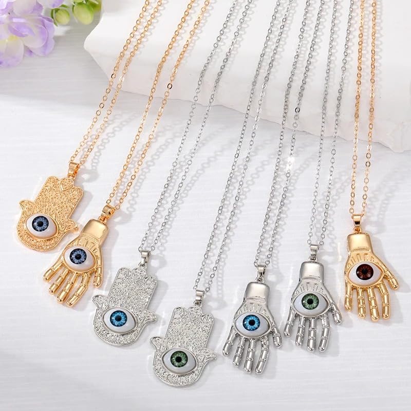 Collier Hamsa main de Fatima en argent 925, le cadeau vintage idéal