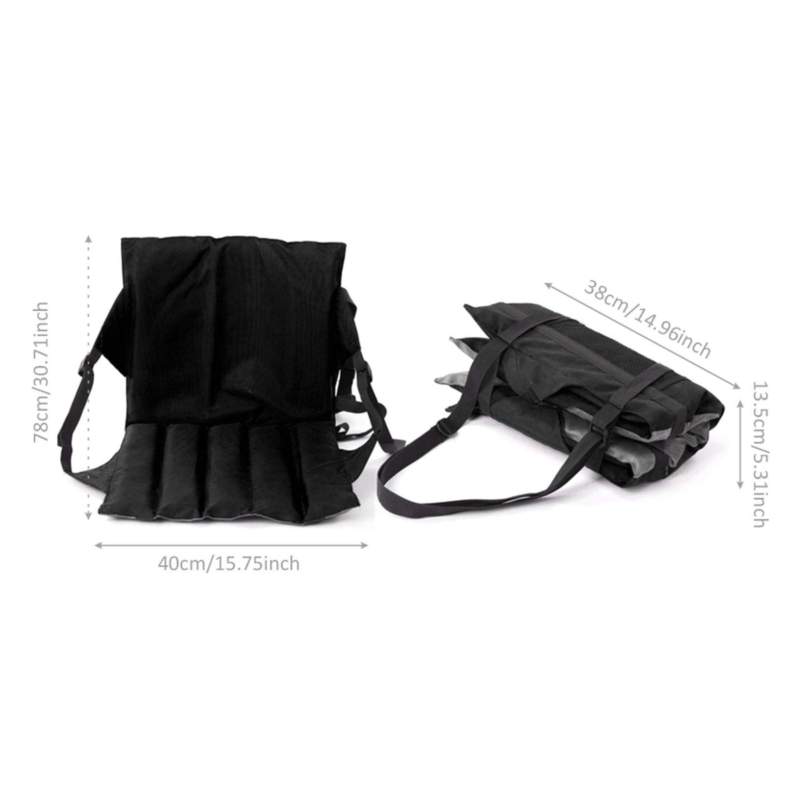 Stadion-Kissen – Faltbare Bleacher-Sitze, wasserdicht, Outdoor-Klappstuhl-Pad, 78 x 40 x 2 cm, Stadionsitze für Bleicher mit Rückenstütze für Veranstaltungen, Ausflüge, Reisen, Wandern
