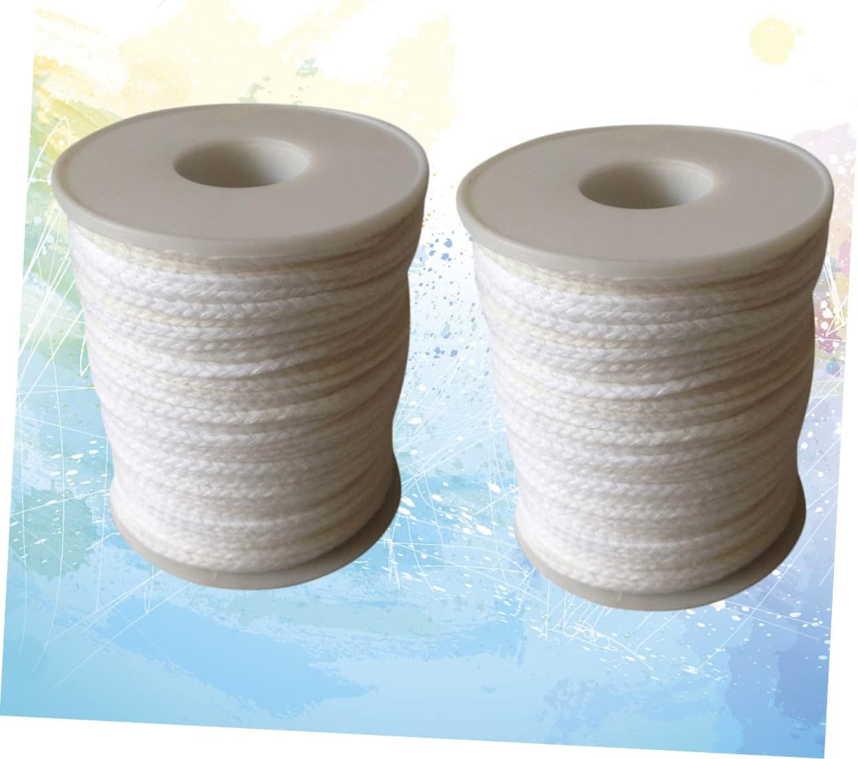 TEHAUX 4rolls Strand Smokeless Cotton Wick Core Wick for Candle Making No Smoke for DIY Decor