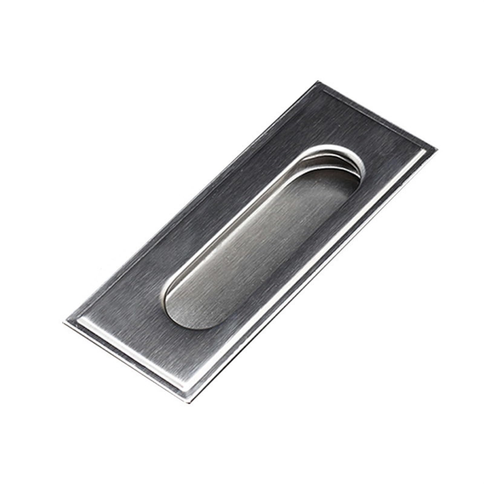 OZLCUA Concealed Handles Cabinet Hidden Handles Stainless Steel Invisible Handle Circle Drawer Wardrobe Knobs with Screws Furniture Hardware(128mm Hole)