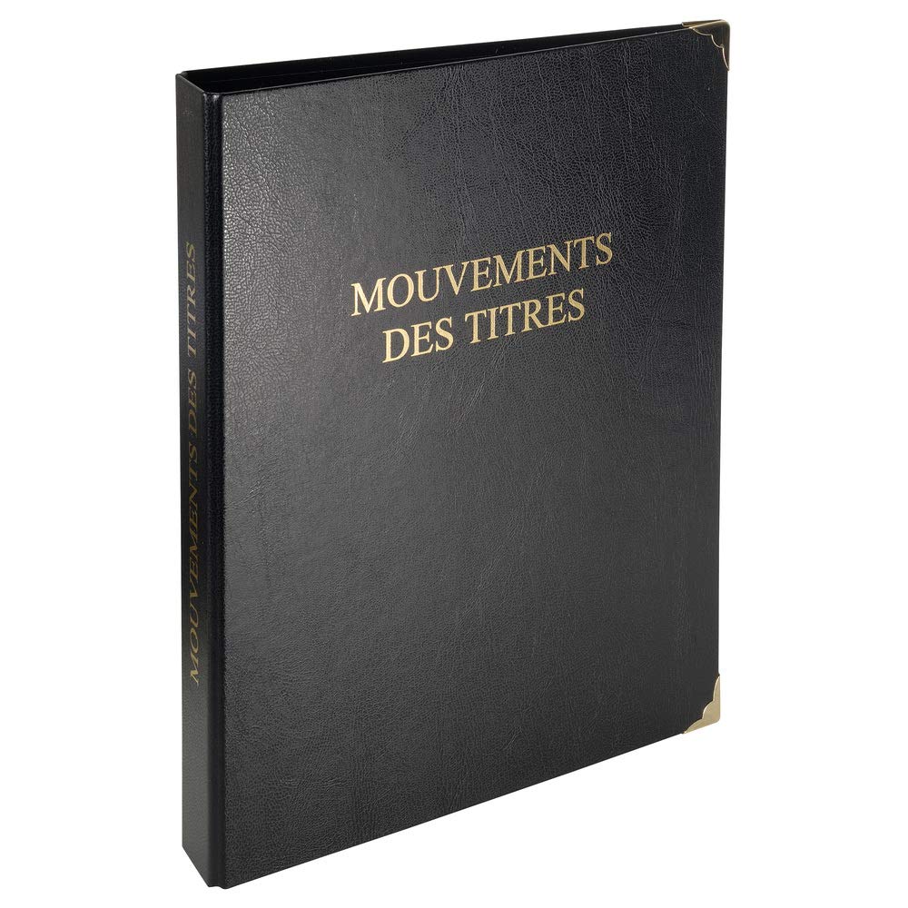 EXACOMPTA Reliure "Mouvements des titres",classeur 4 anneaux VE = 1