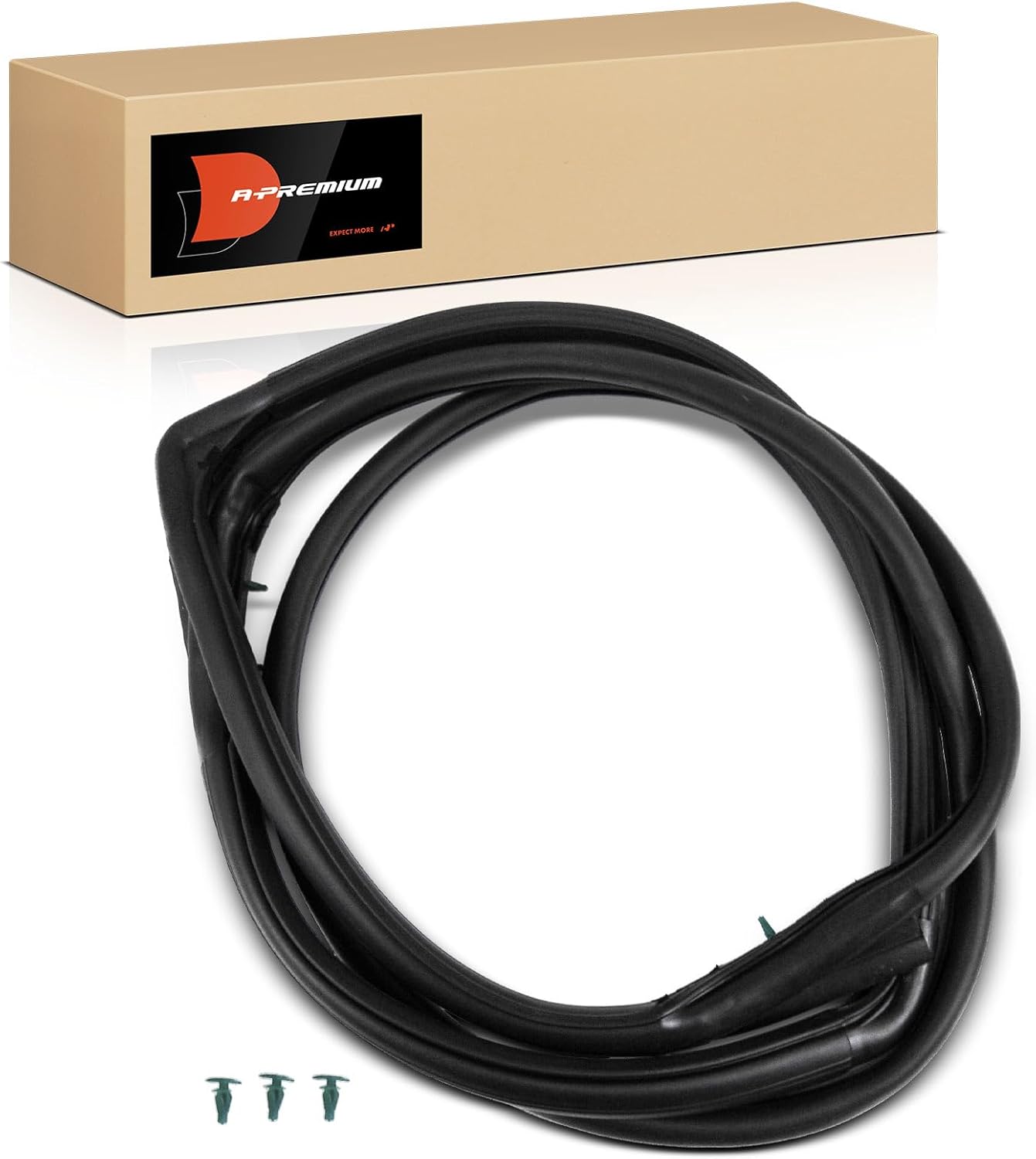 A-Premium Front Left Car Door Weather Stripping Seal Strips Compatible with Jeep Wrangler 2007-2018, Driver Side