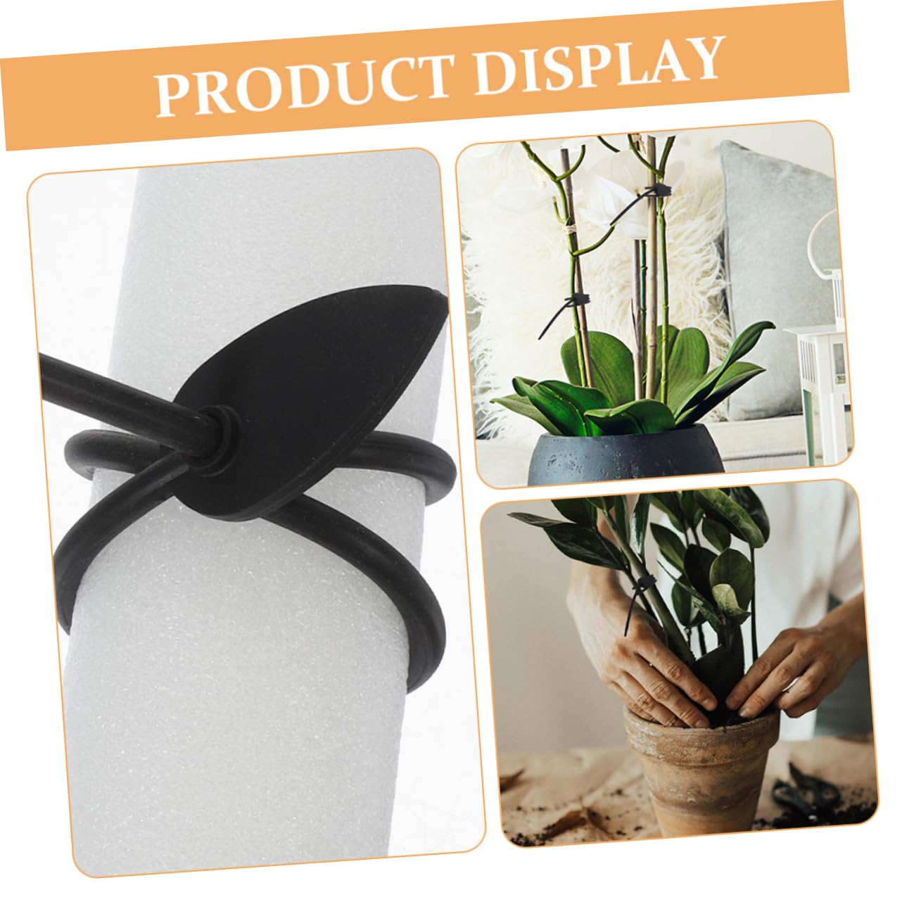 Toddmomy 3 Ensembles Attaches De Plantes Silicone Lot pour Fixation De Fleurs Et Légumes Outils De Jardinage Pratiques Et Durables 20 Pièces * 3