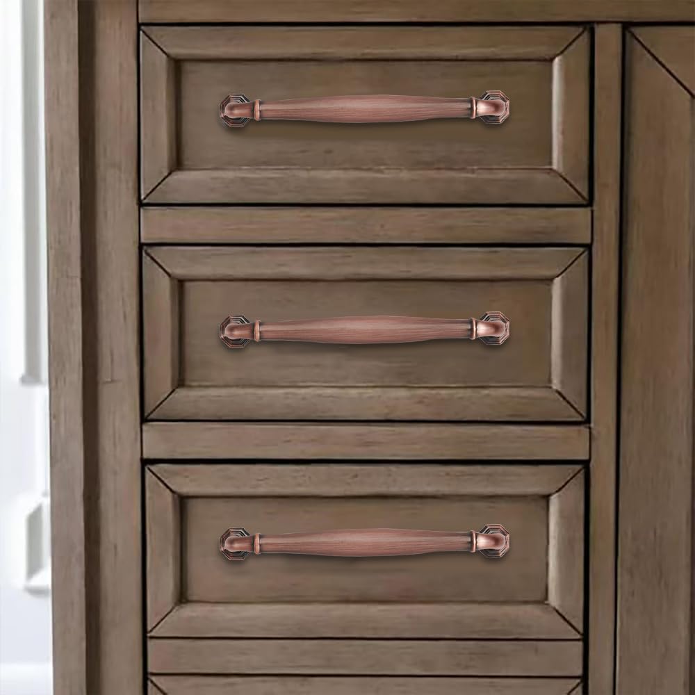 KHTUMEWARE-80324 Brushed Antique Copper Appliance Pulls CTC 12 in (305 mm) in Brushed Antique Copper — KHTUMEWARE